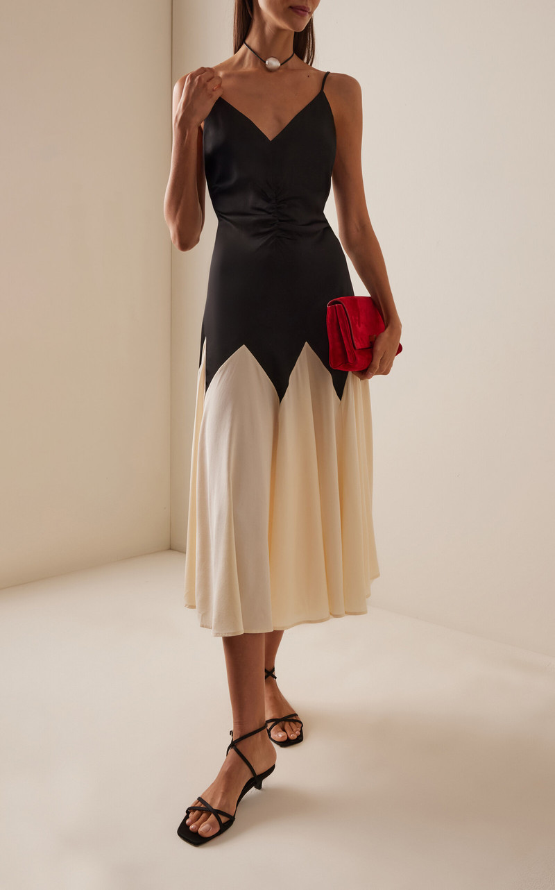 RACHEL COMEY Wonder Stretch Midi Dress ivory outlook