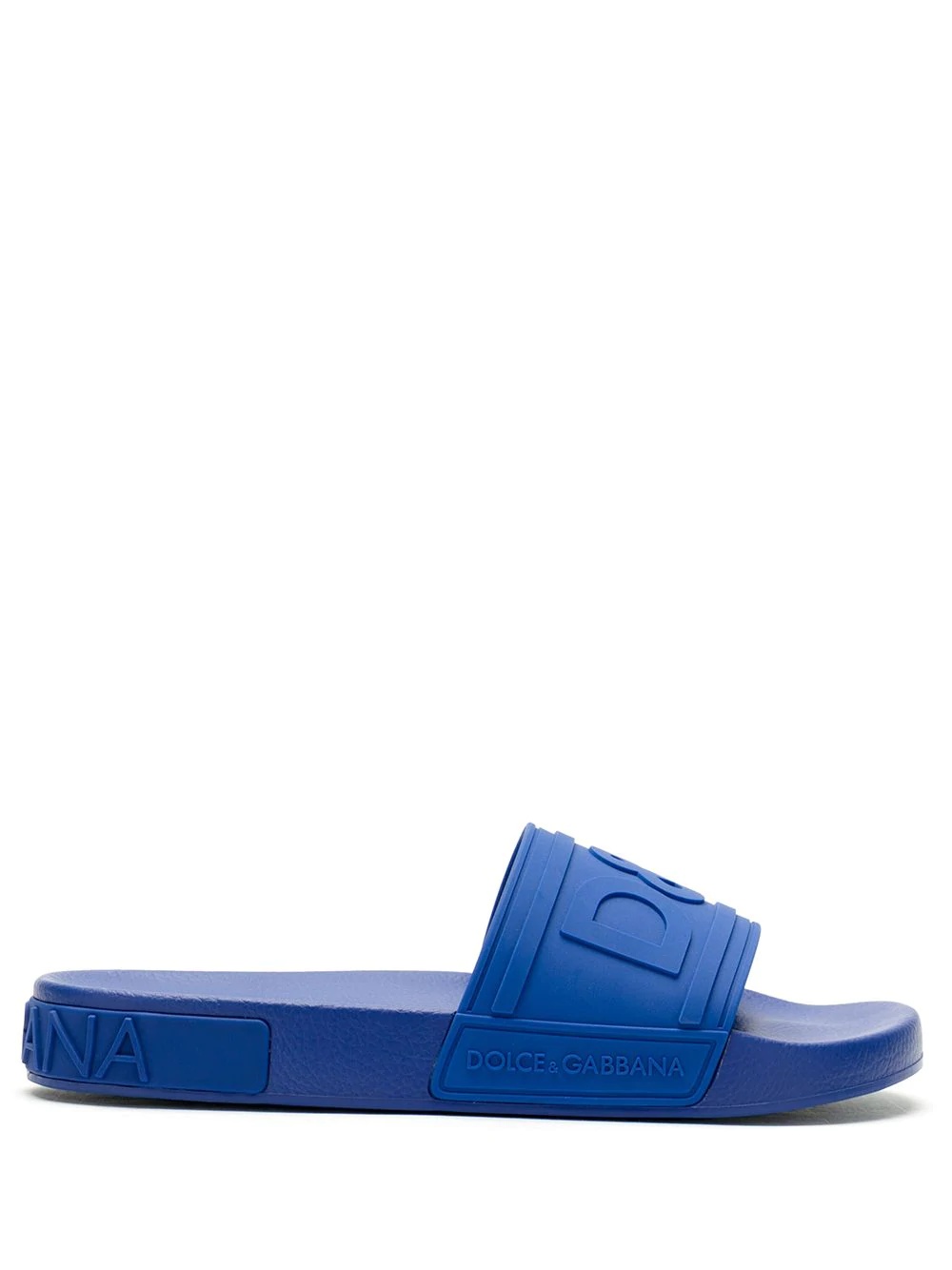 logo-embossed beachwear slides - 1