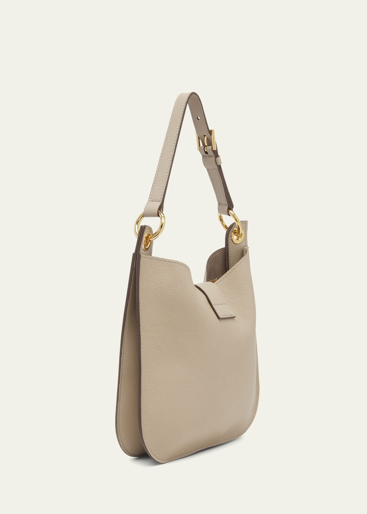 Tara Small Hobo Crossbody in Grained Leather - 3