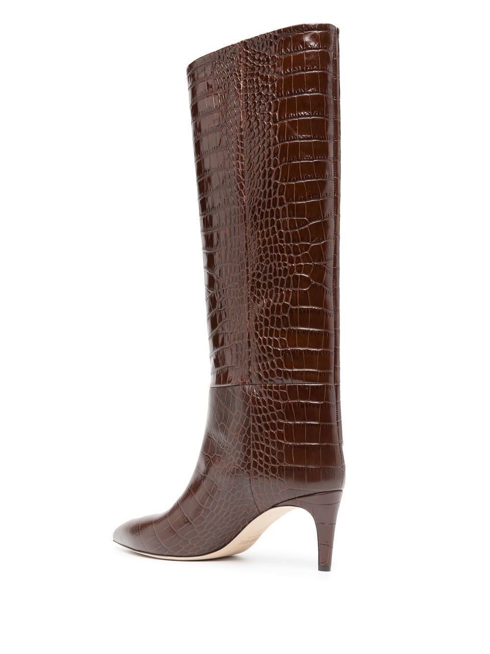 65mm crocodile-effect leather boots - 3
