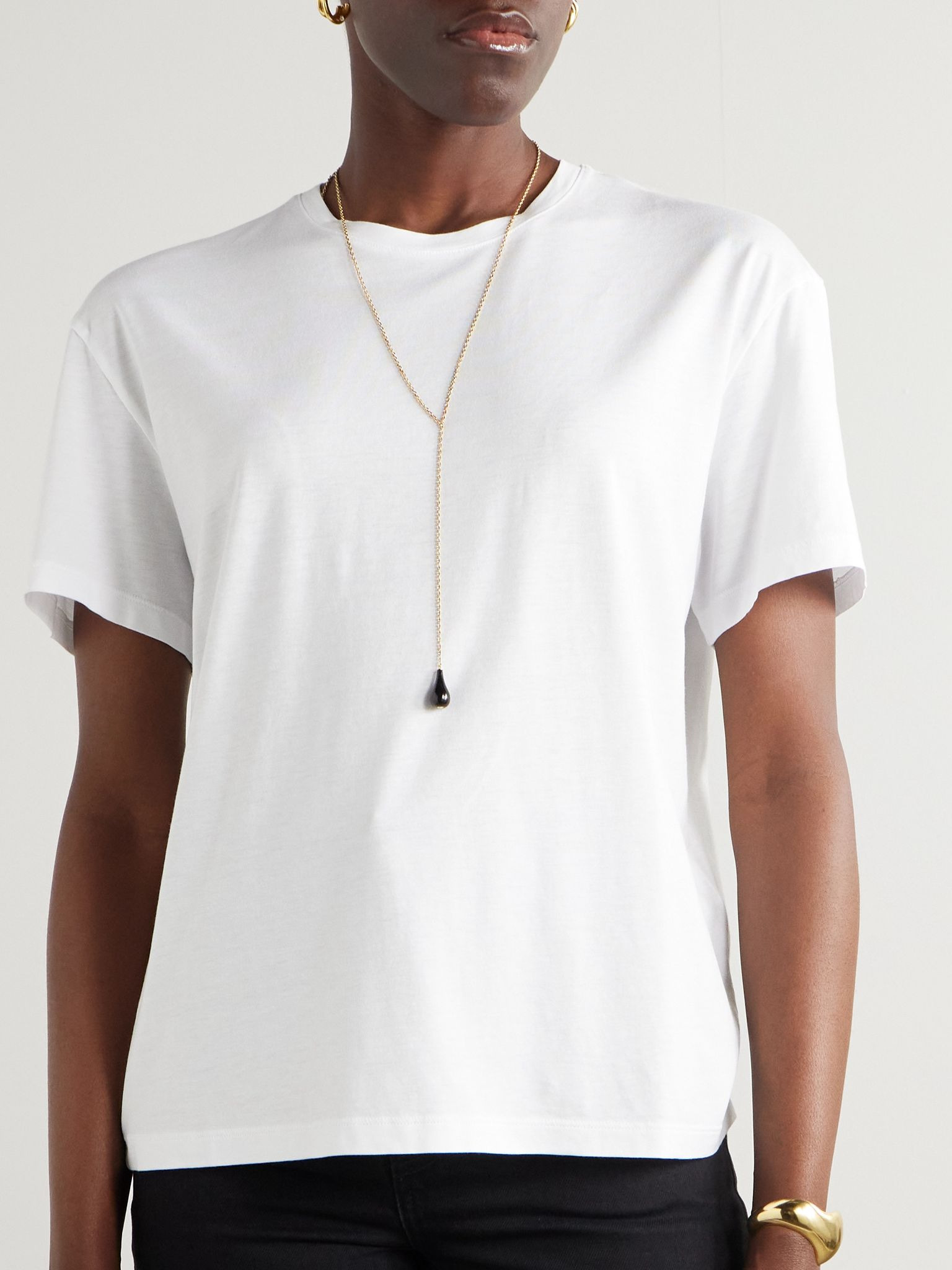 Garderob TENCEL™ Lyocell and organic cotton-blend jersey T-shirt White - 3