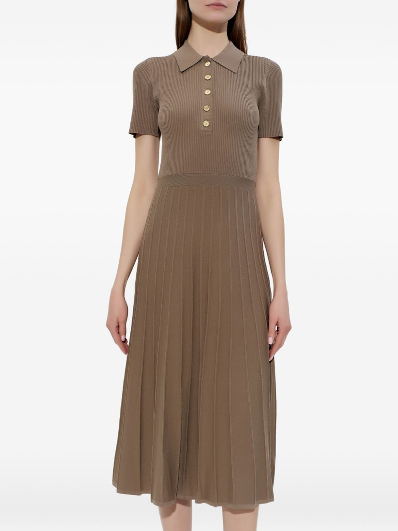 half-button pleated midi dress 3