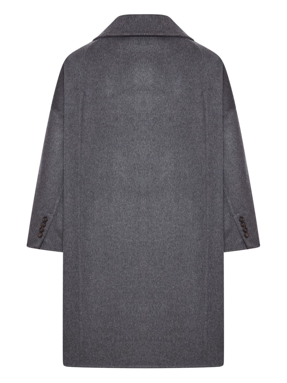 double-breasted cashmere coat - 2