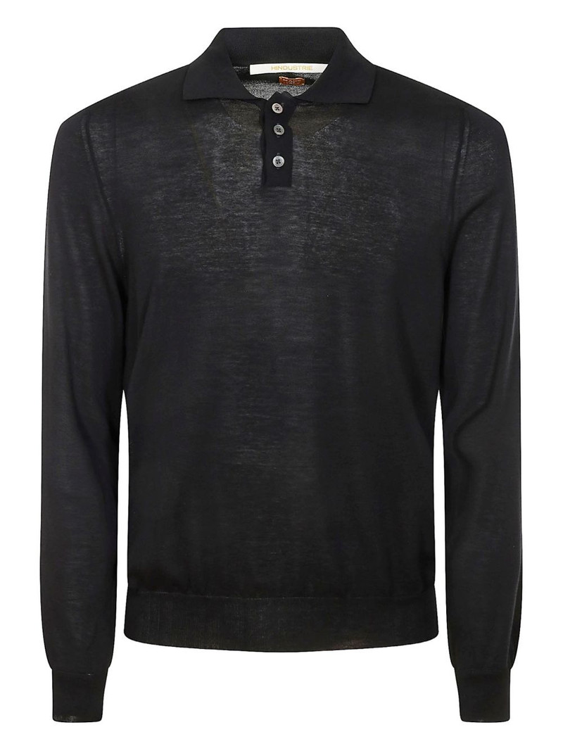 long-sleeve cotton polo shirt 1