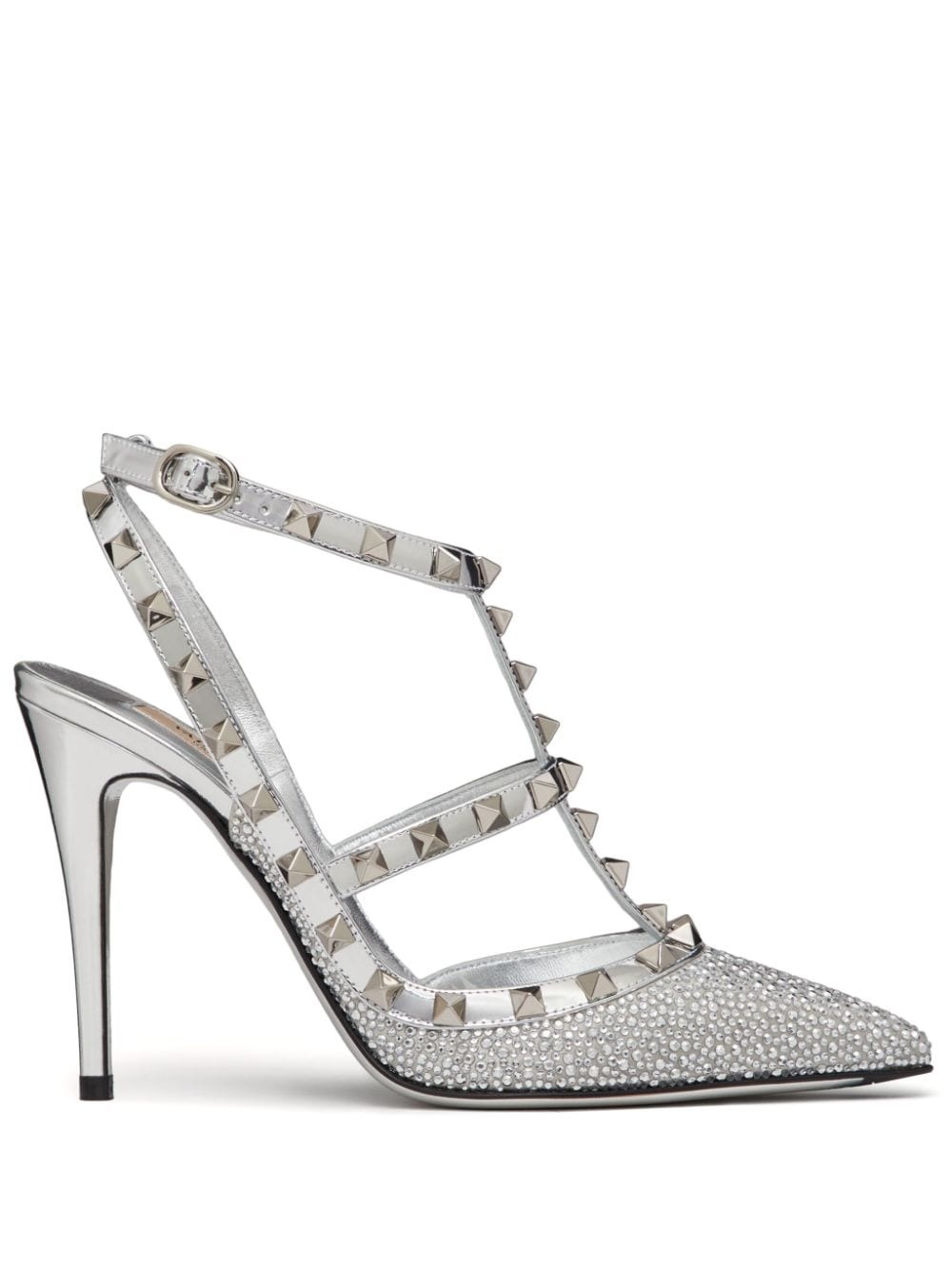 Rockstud 100mm crystal-embellished pumps - 1