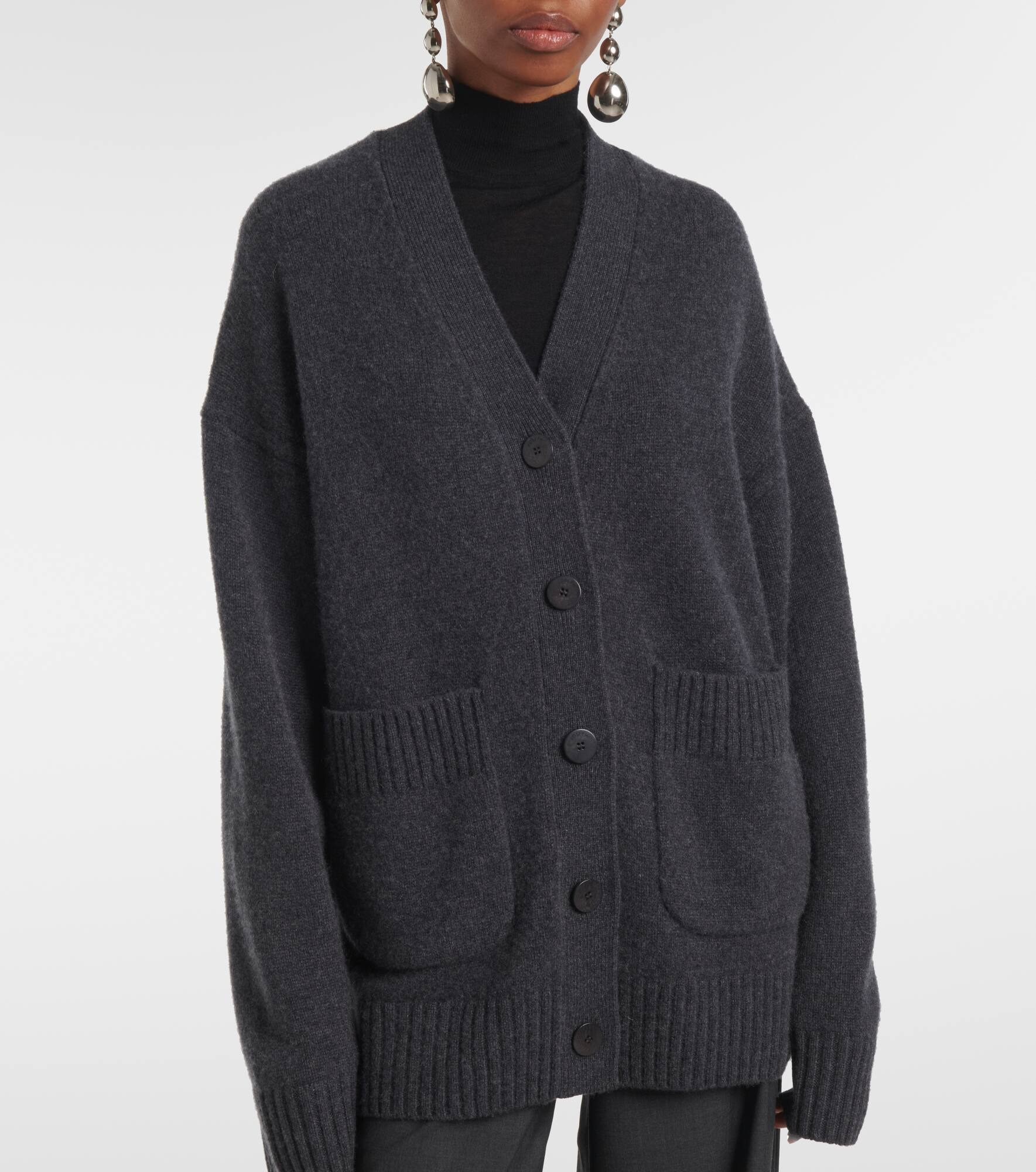 Oversized cashmere cardigan - 6