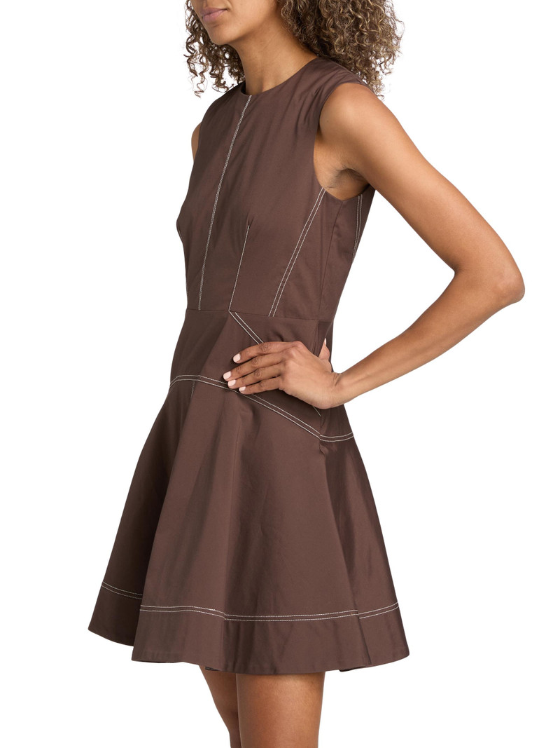 Women's Karrigan Cotton Minidress - Dark Mocha 4