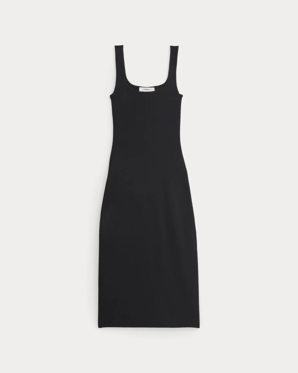 KNIT SQUARE-NECK MIDI DRESS - 1