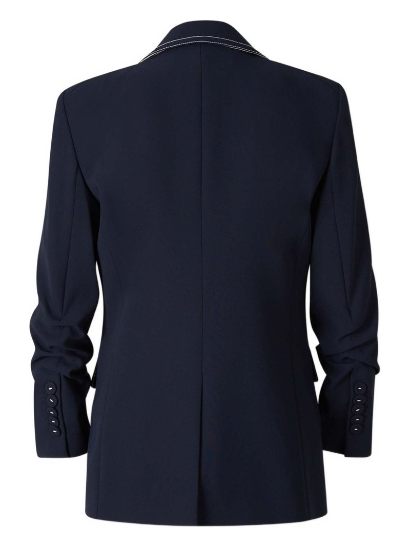 VERONICA BEARD contrast-stitch puff-sleeves blazer outlook