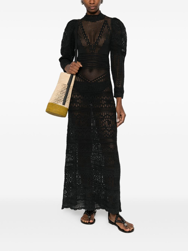 Isabel Marant puff-sleeve crochet dress outlook