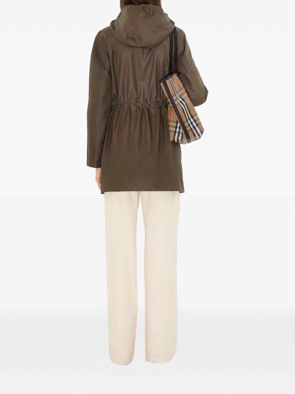 gabardine parka coat - 2