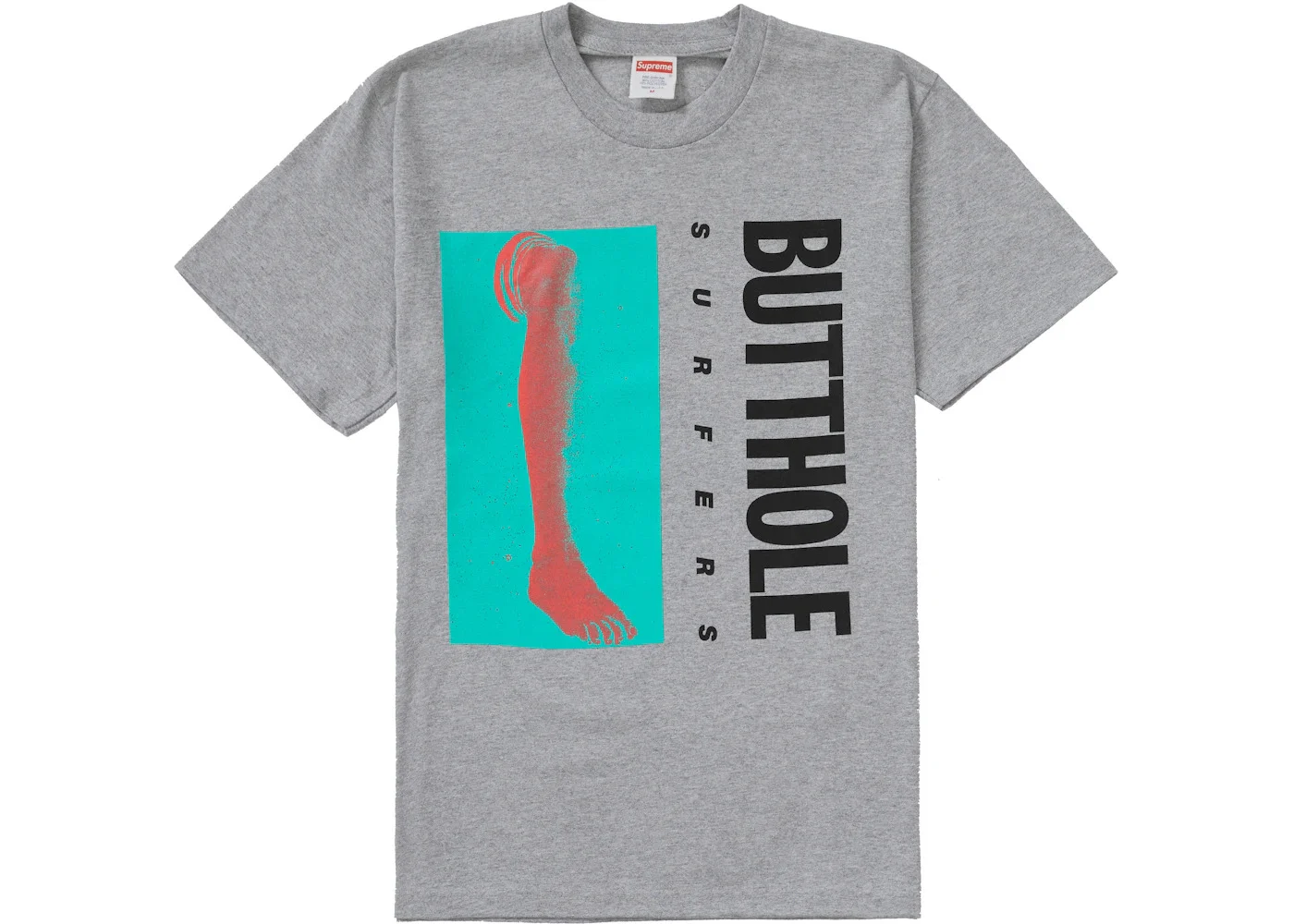 Supreme Butthole Surfers Leg Tee Heather Grey - 1