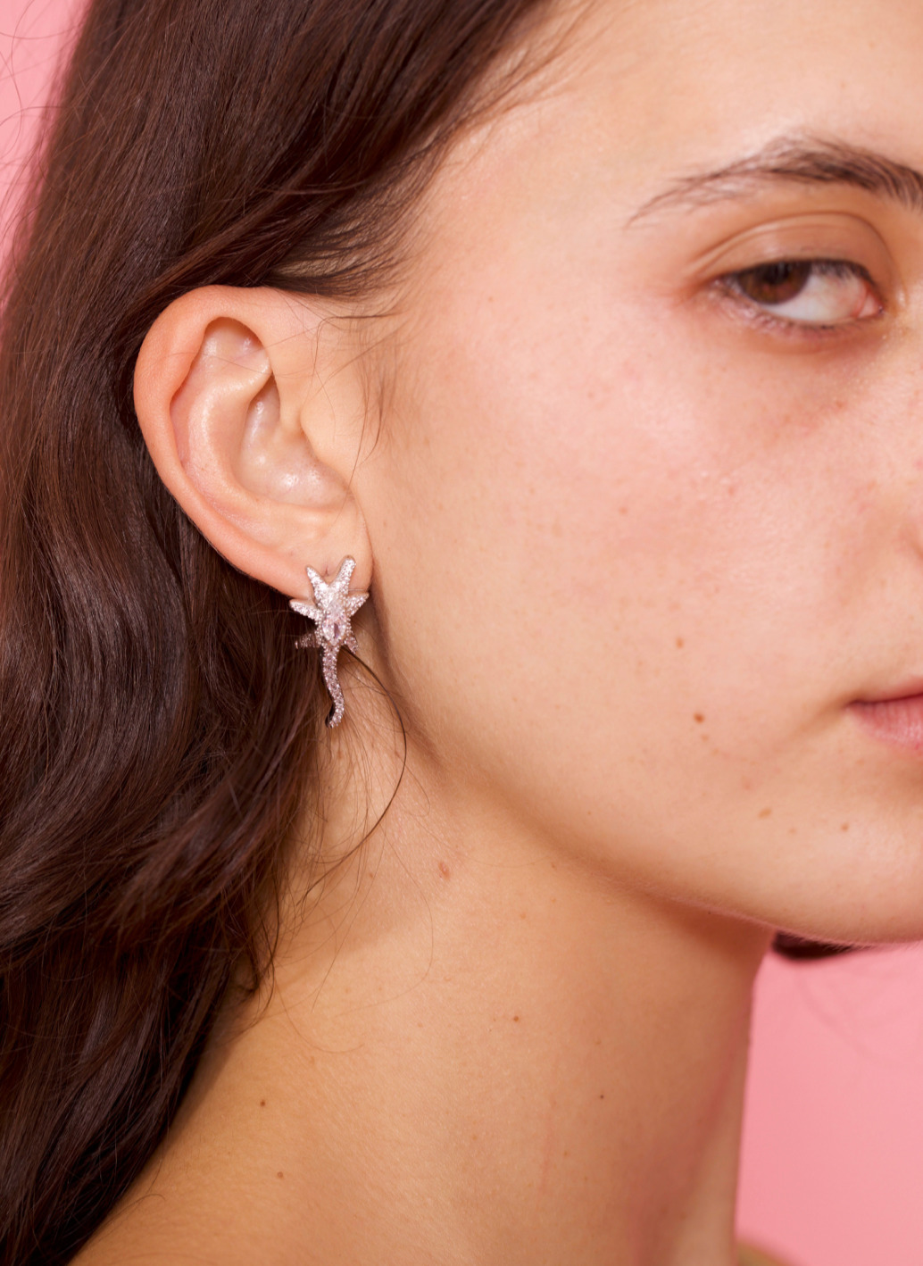 CRYSTAL CLEAR STAR TRAIL EARRINGS - 2