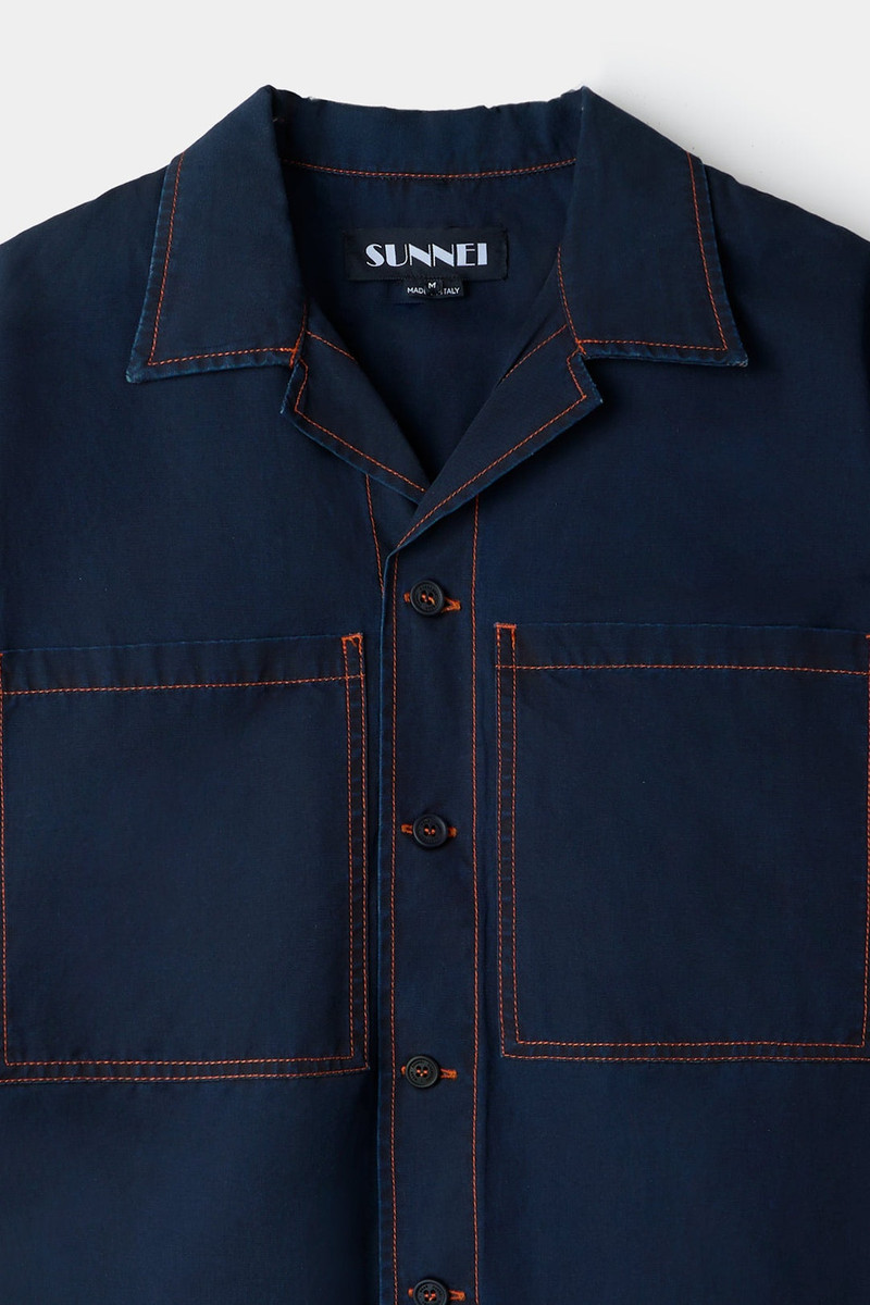 POCKET SHORTSLEEVE SHIRT / mid-washed denim 6