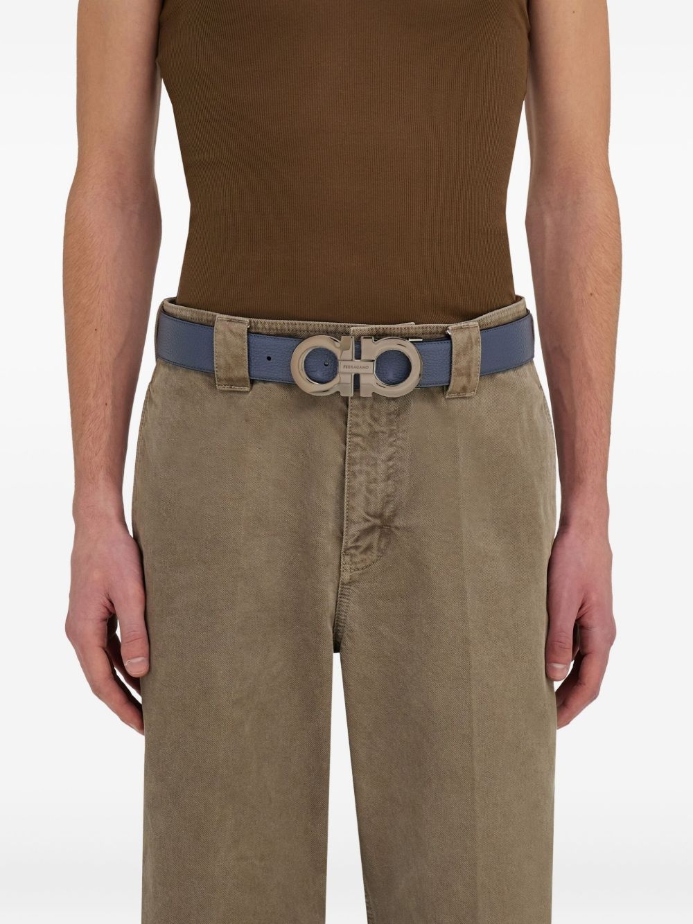 reversible leather belt - 3