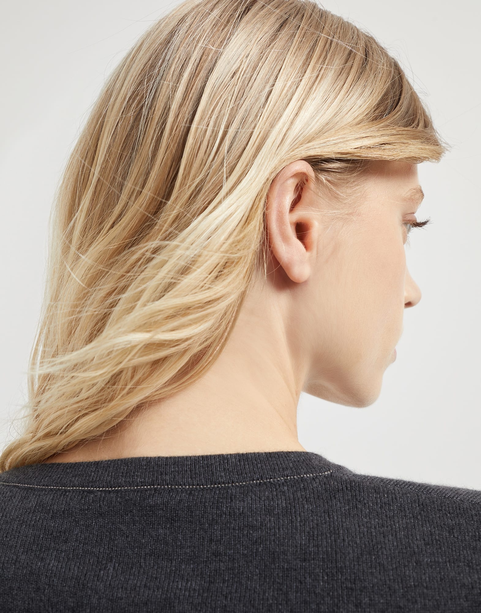 Cashmere sweater with monili - 3