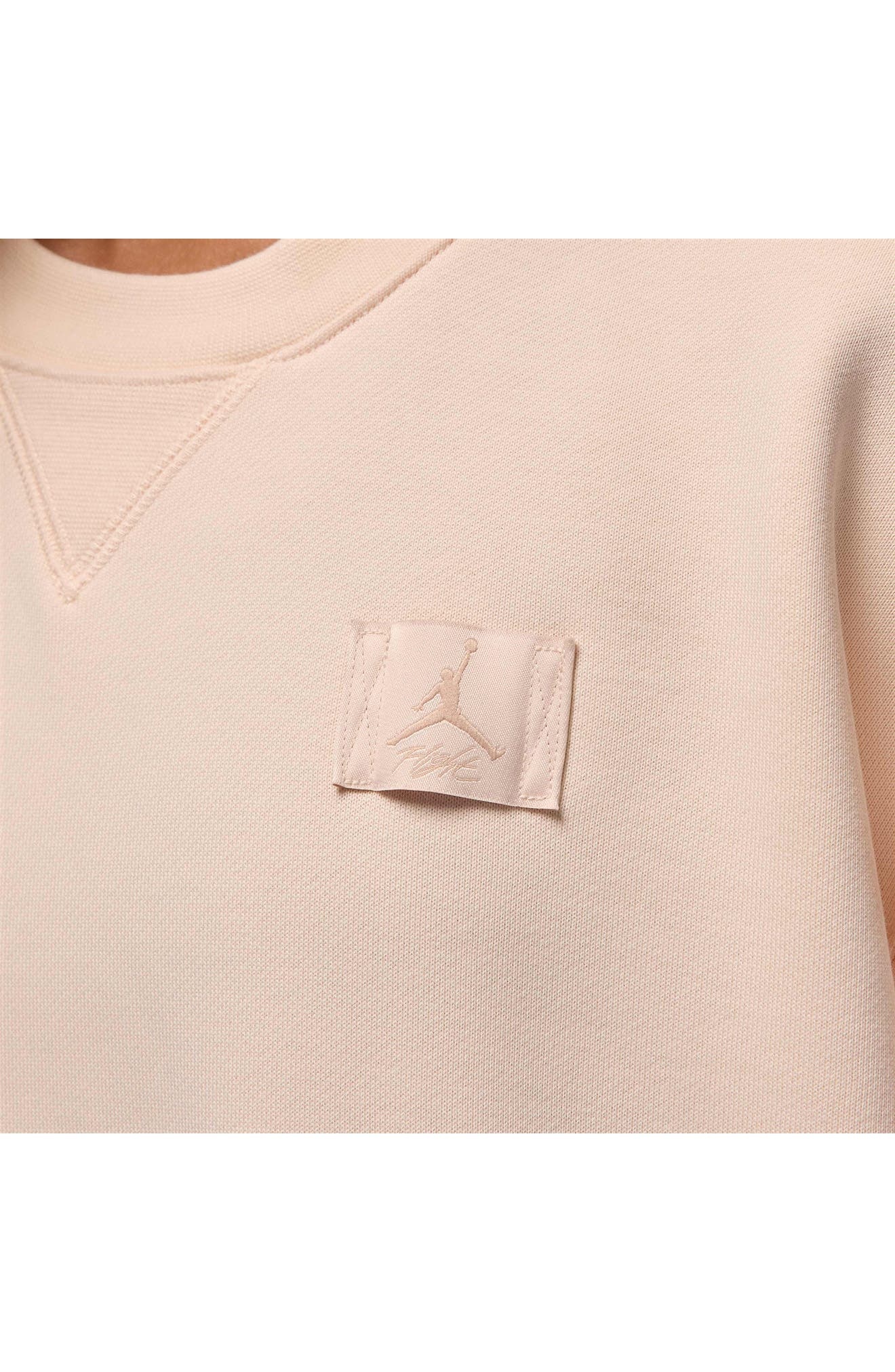 Jordan Flight Fleece Crewneck Sweatshirt in Guava Ice at Nordstrom - 3