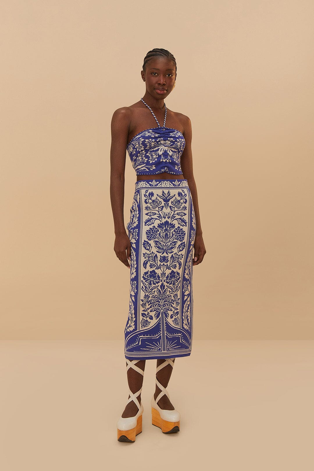 Off-White Delicate Tapestry Knit Skirt - 5
