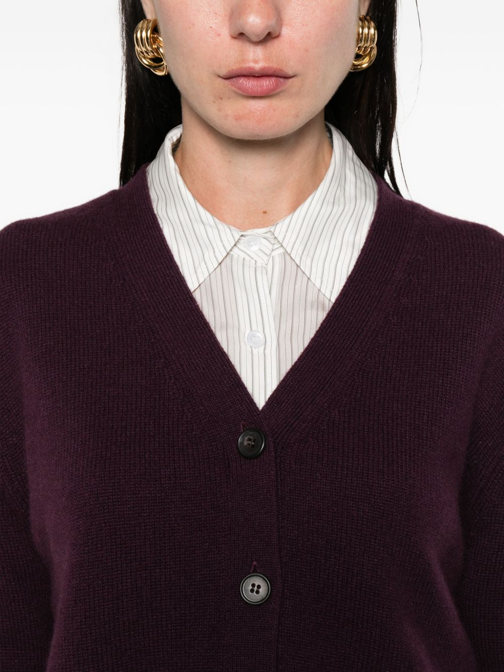 buttoned cashmere cardigan - 5