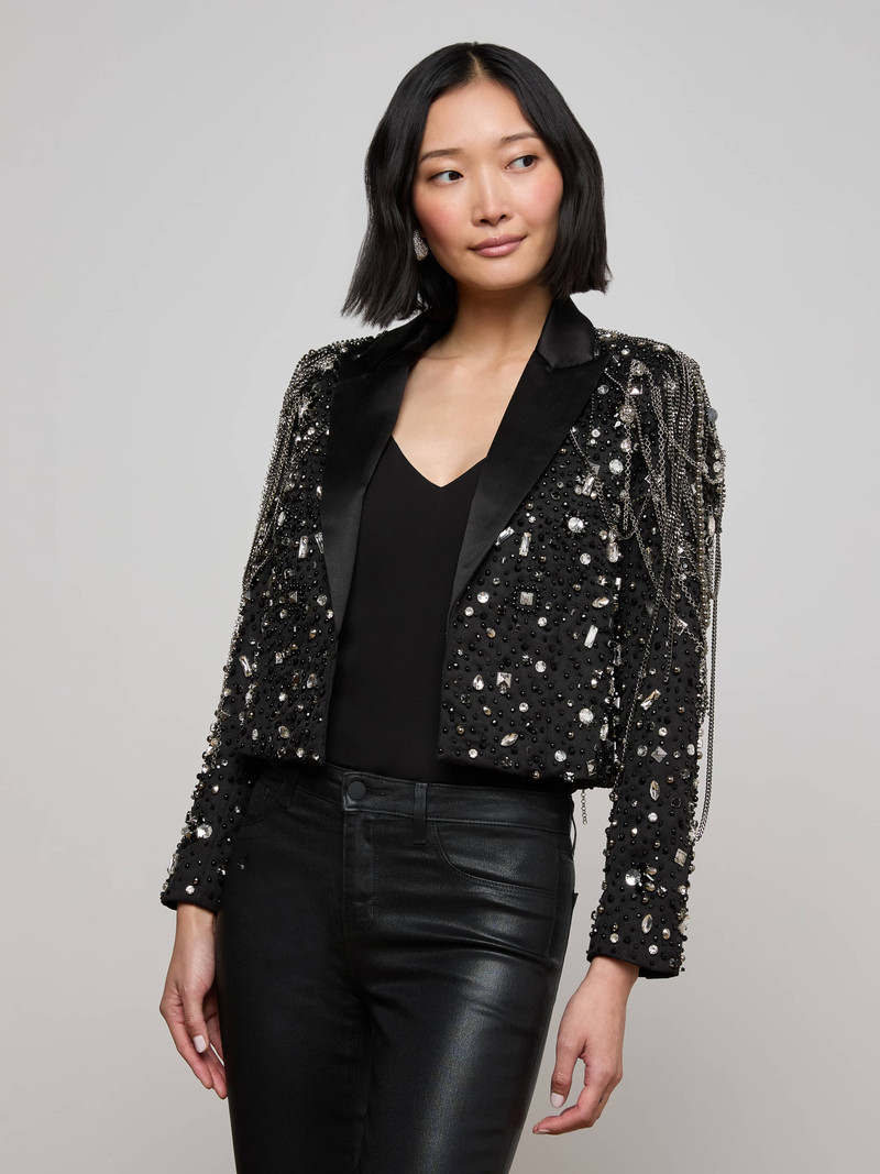 L'AGENCE Soma Embellished Blazer outlook