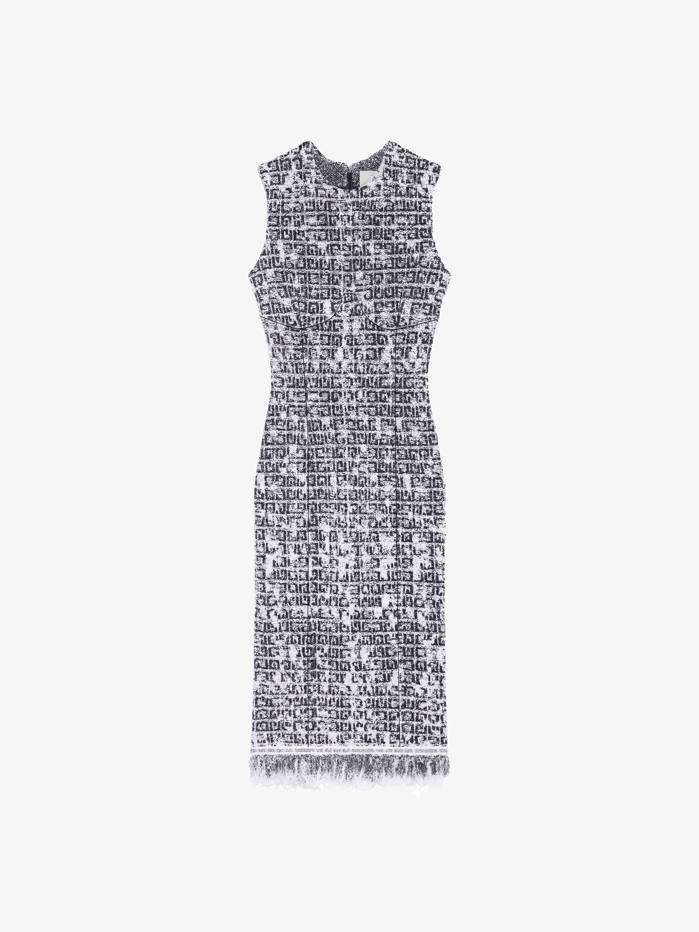 DRESS IN 4G TWEED WITH CHAIN DETAIL - 1