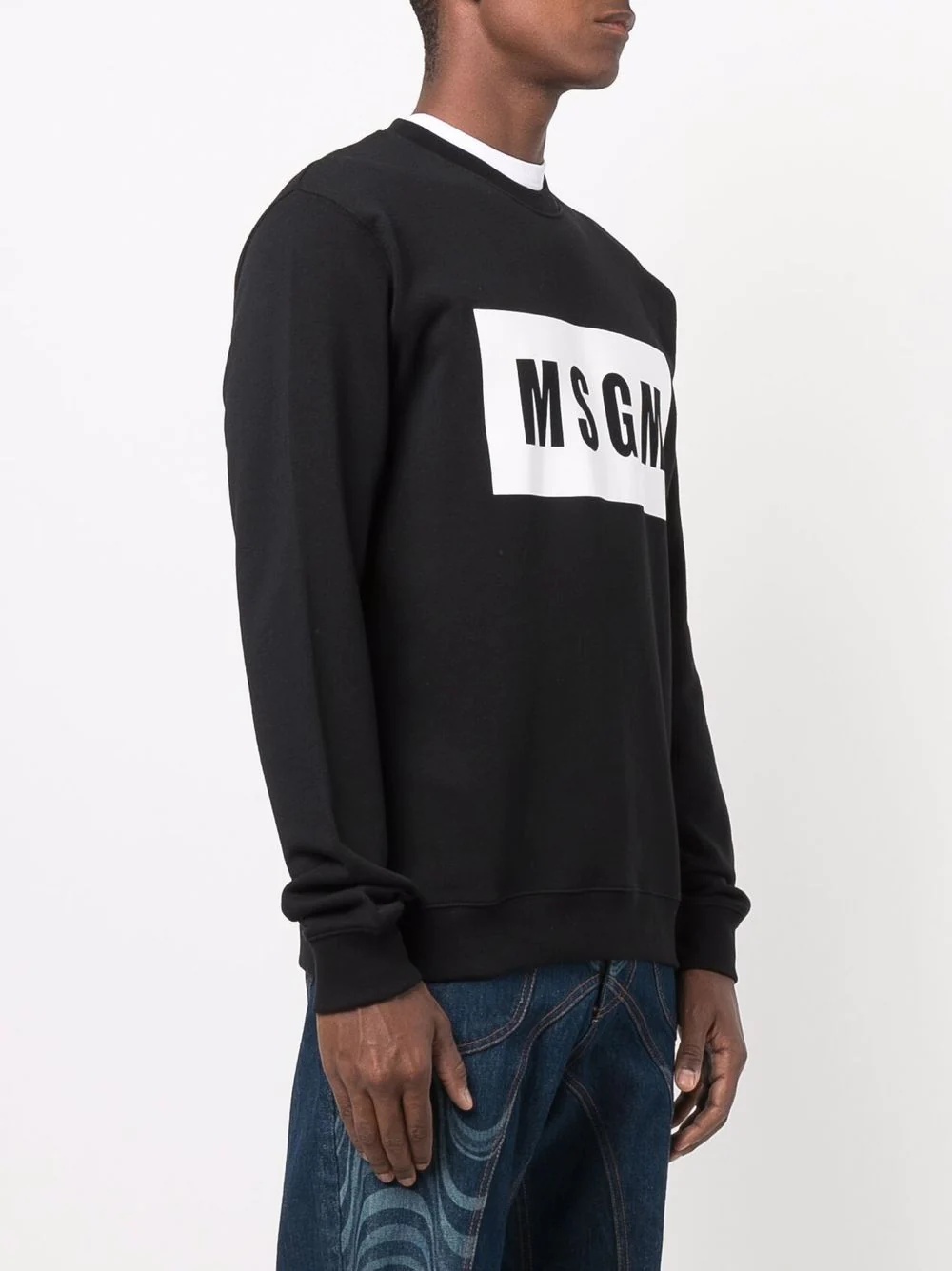 logo-print cotton sweatshirt - 3
