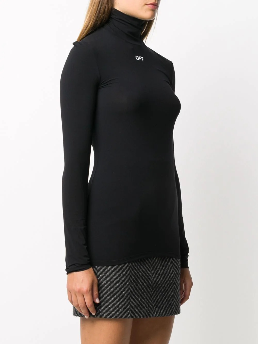 high neck long sleeve top - 3