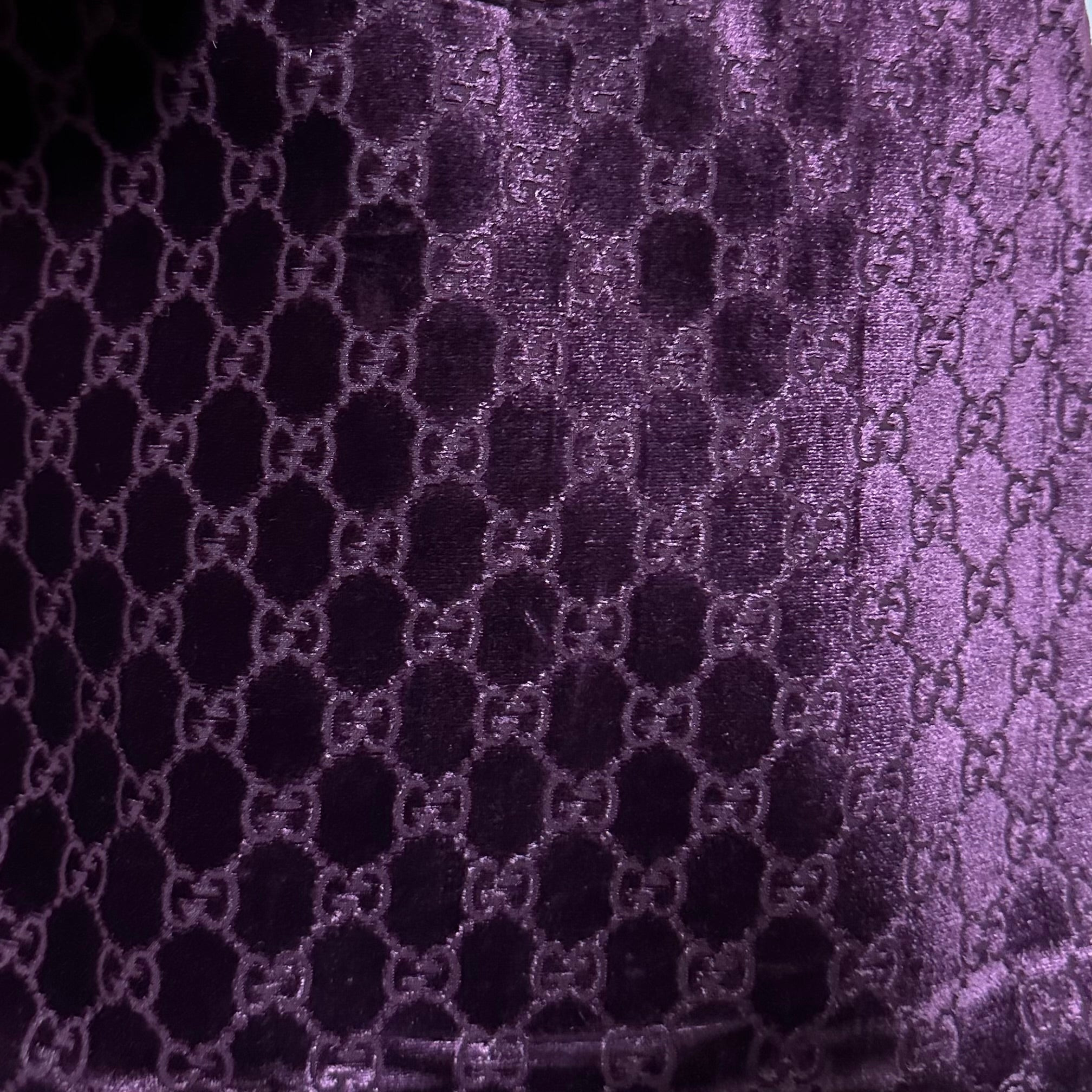 GUCCI Fall Winter 1997 Velvet GG Monogram Shoulder Bag - 5
