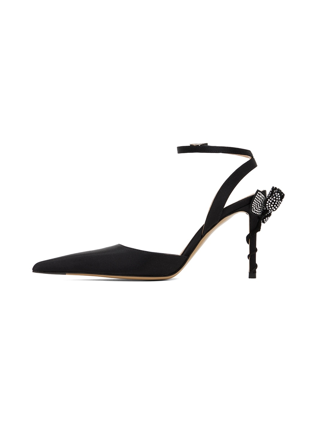 Black Wonder Tulip 95 Heels - 3