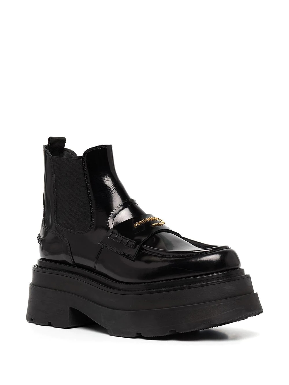 logo-plaque chunky sole boots - 2