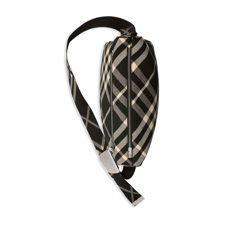Open Box - Burberry Large Shield Checked Messenger Bag - 4