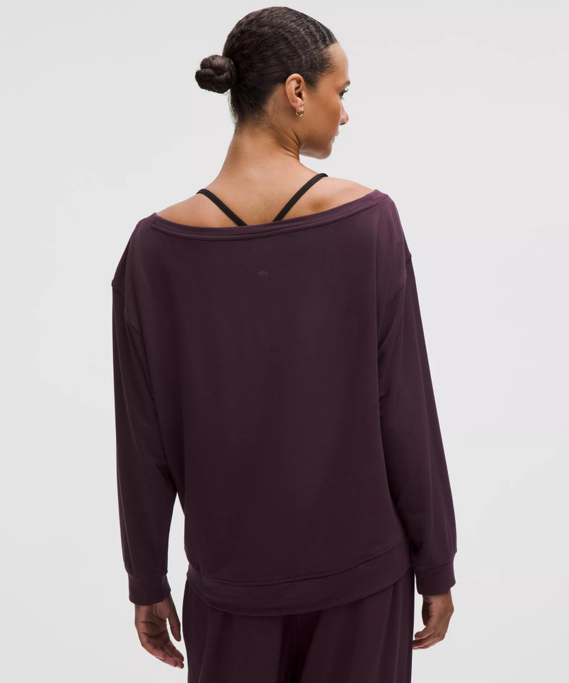 BeCalm Oversized Boatneck Long-Sleeve Shirt 3
