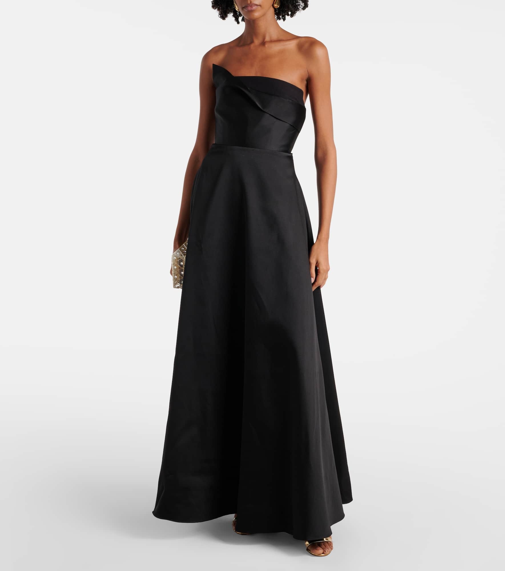 Strapless taffeta gown - 2