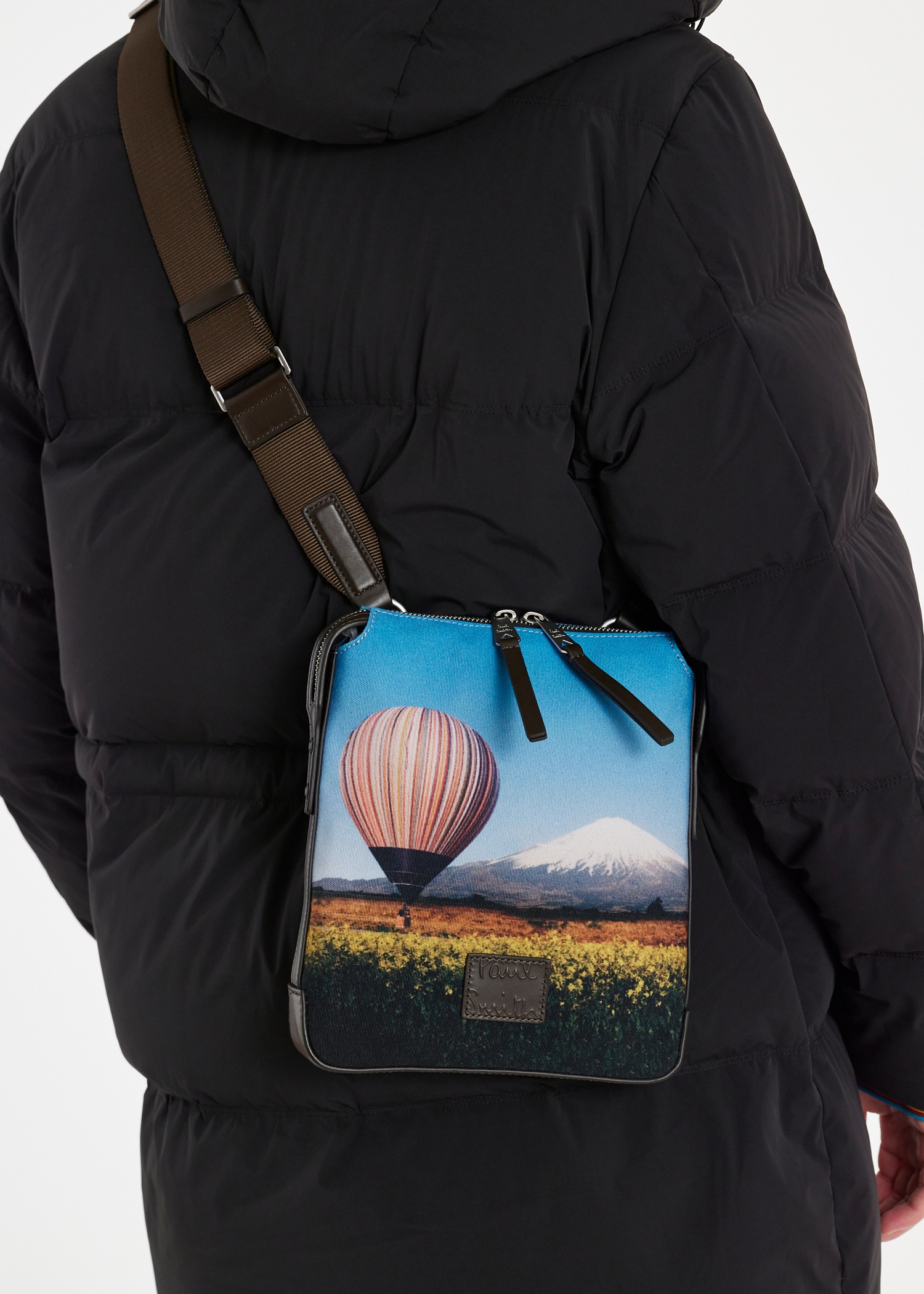 'Signature Stripe Balloon Mount Fuji' Print Flight Bag - 2
