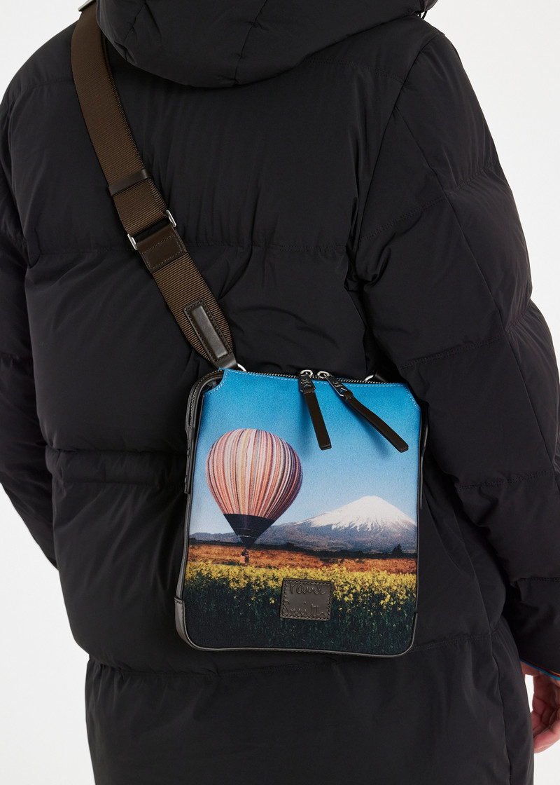 Paul Smith 'Signature Stripe Balloon Mount Fuji' Print Flight Bag outlook