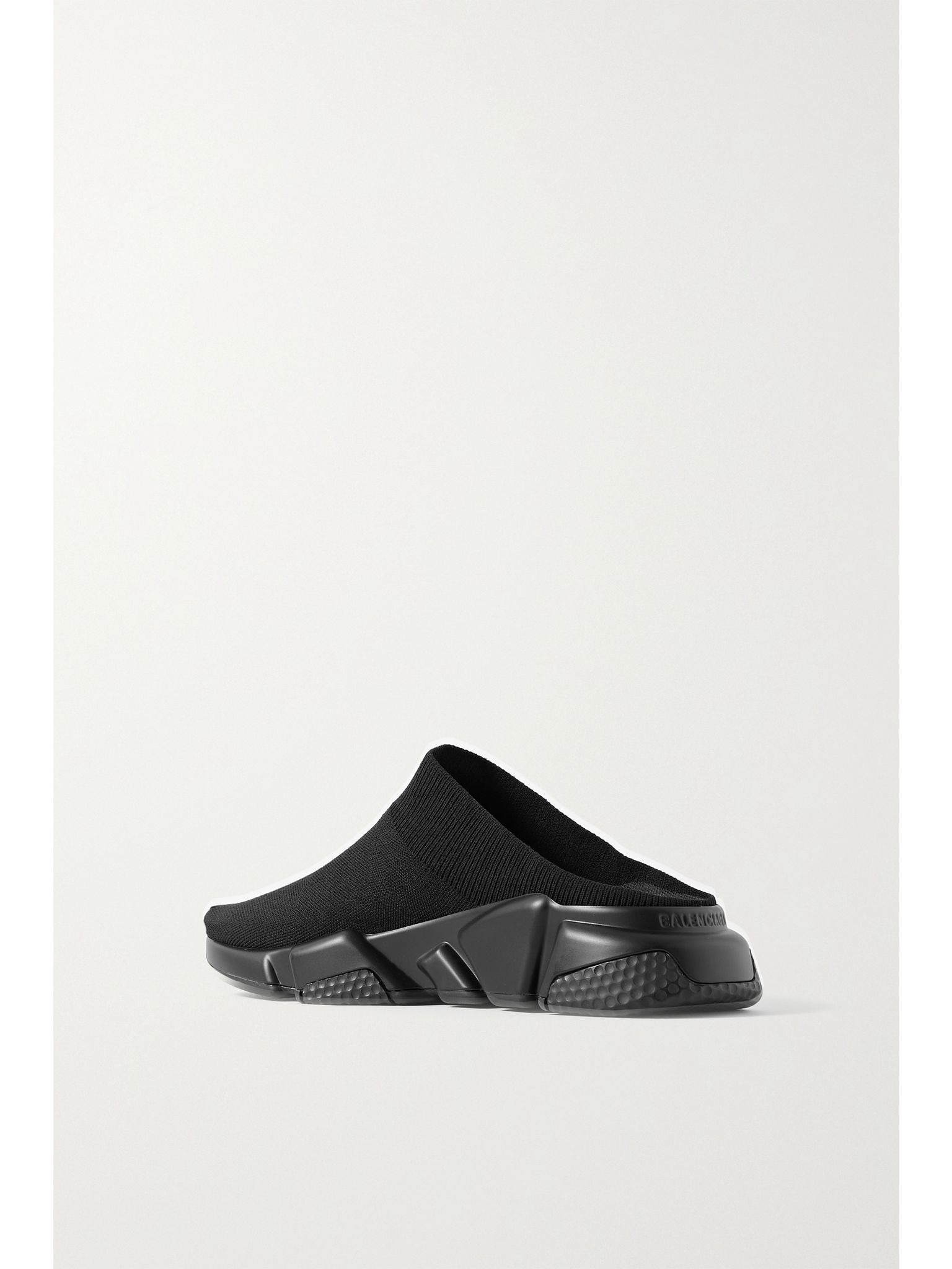 Speed printed recycled-knit mules Black - 3