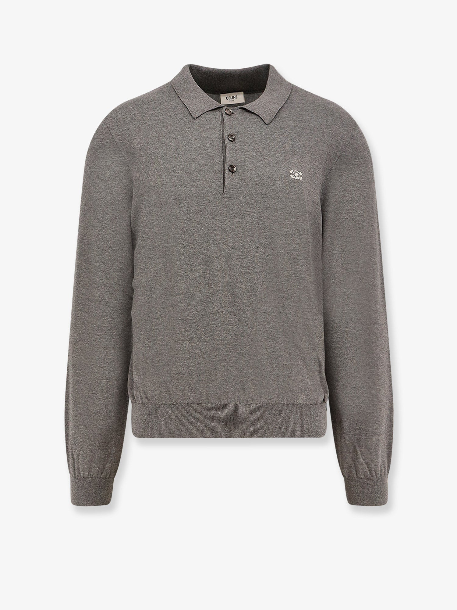 COTTON POLO SHIRT WITH TRIOMPHE DETAIL - 1