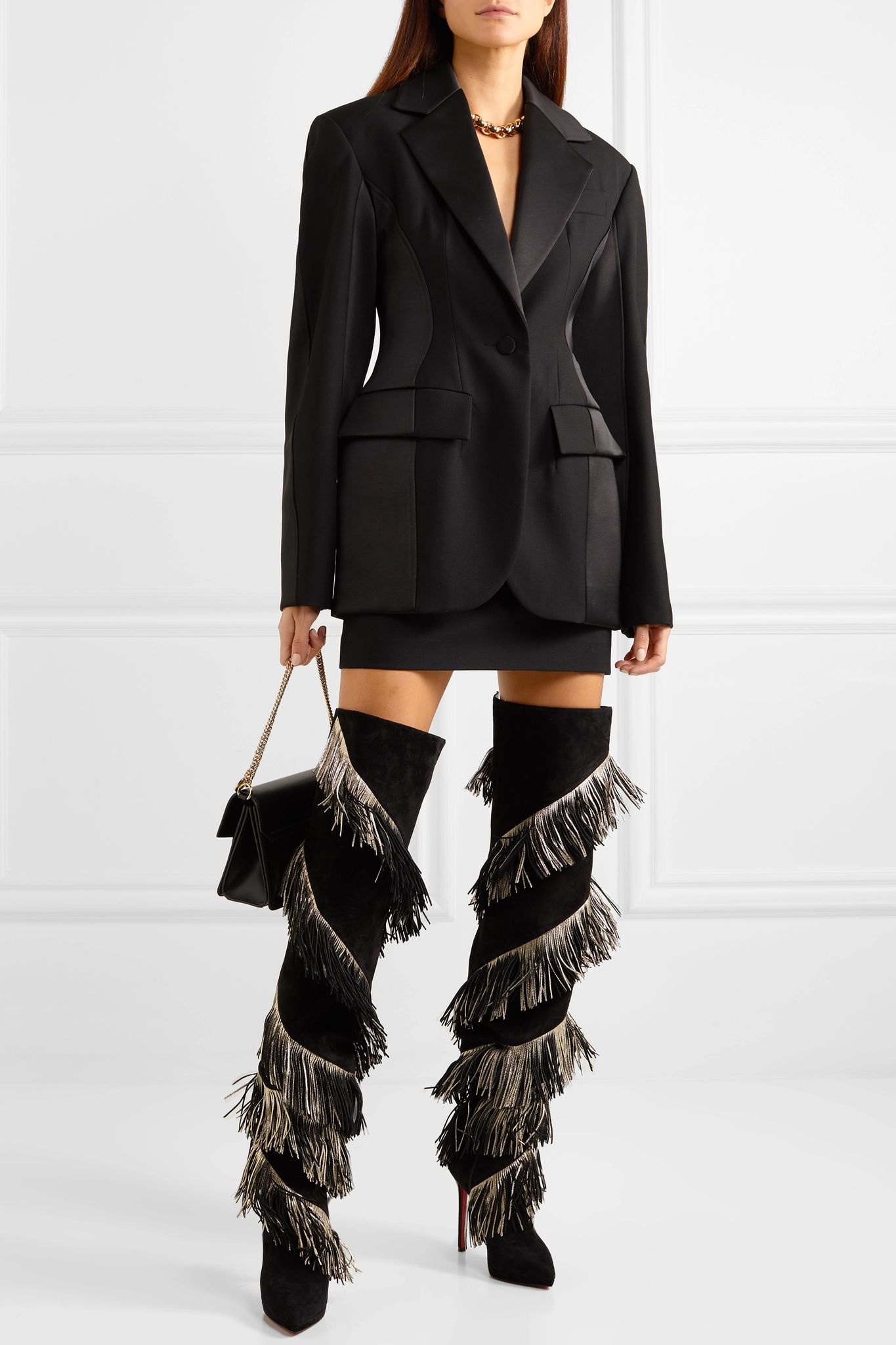 Bolcheva 120 fringed suede over-the-knee boots - 3