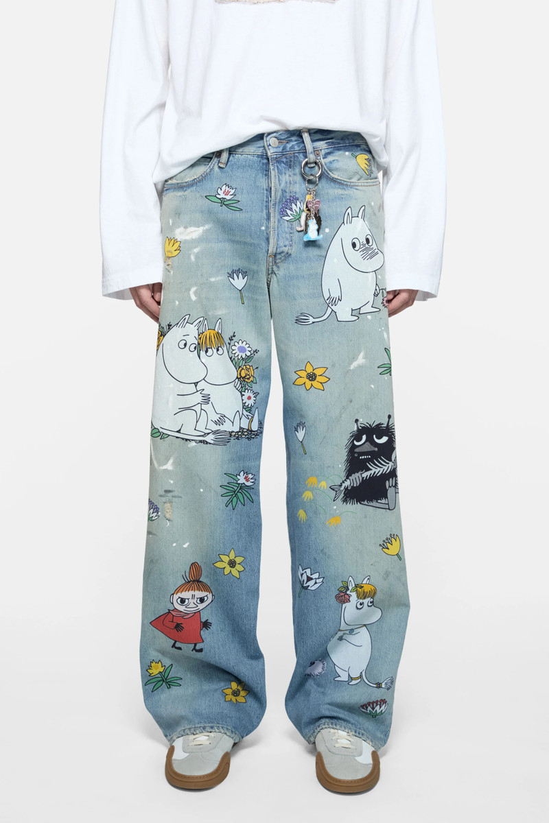 Baggy fit jeans - 1981M Acne Studios x Moomin - Light blue 3
