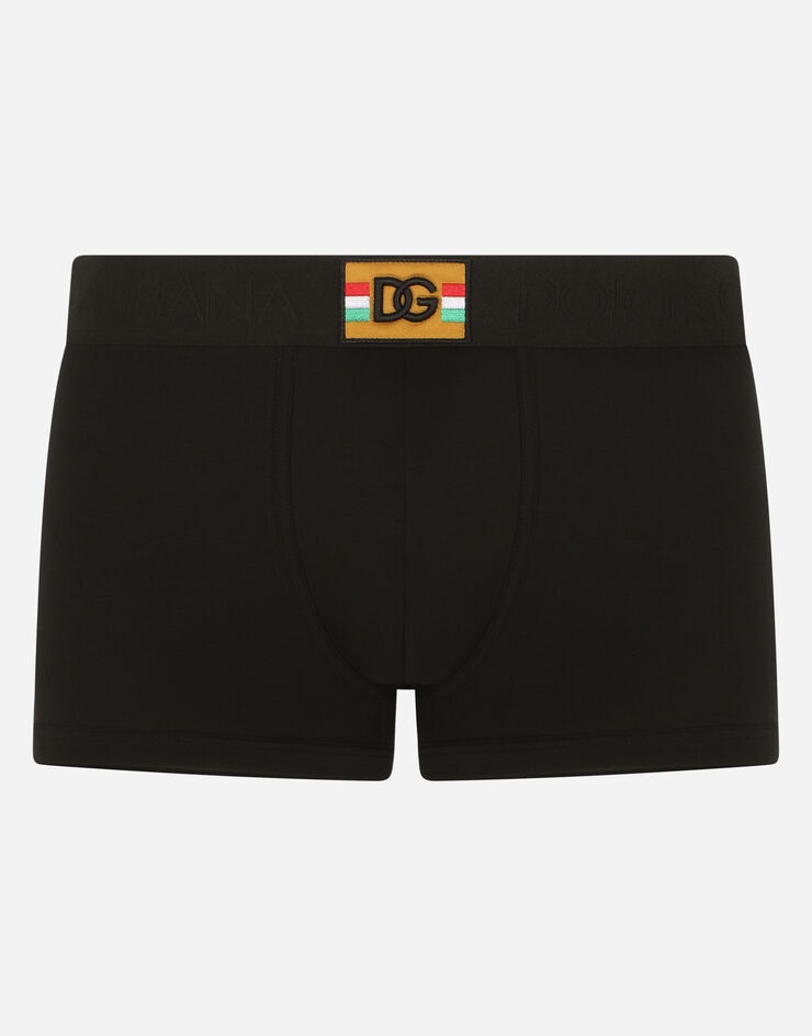 Two-way-stretch jersey boxers with DG patch - 1