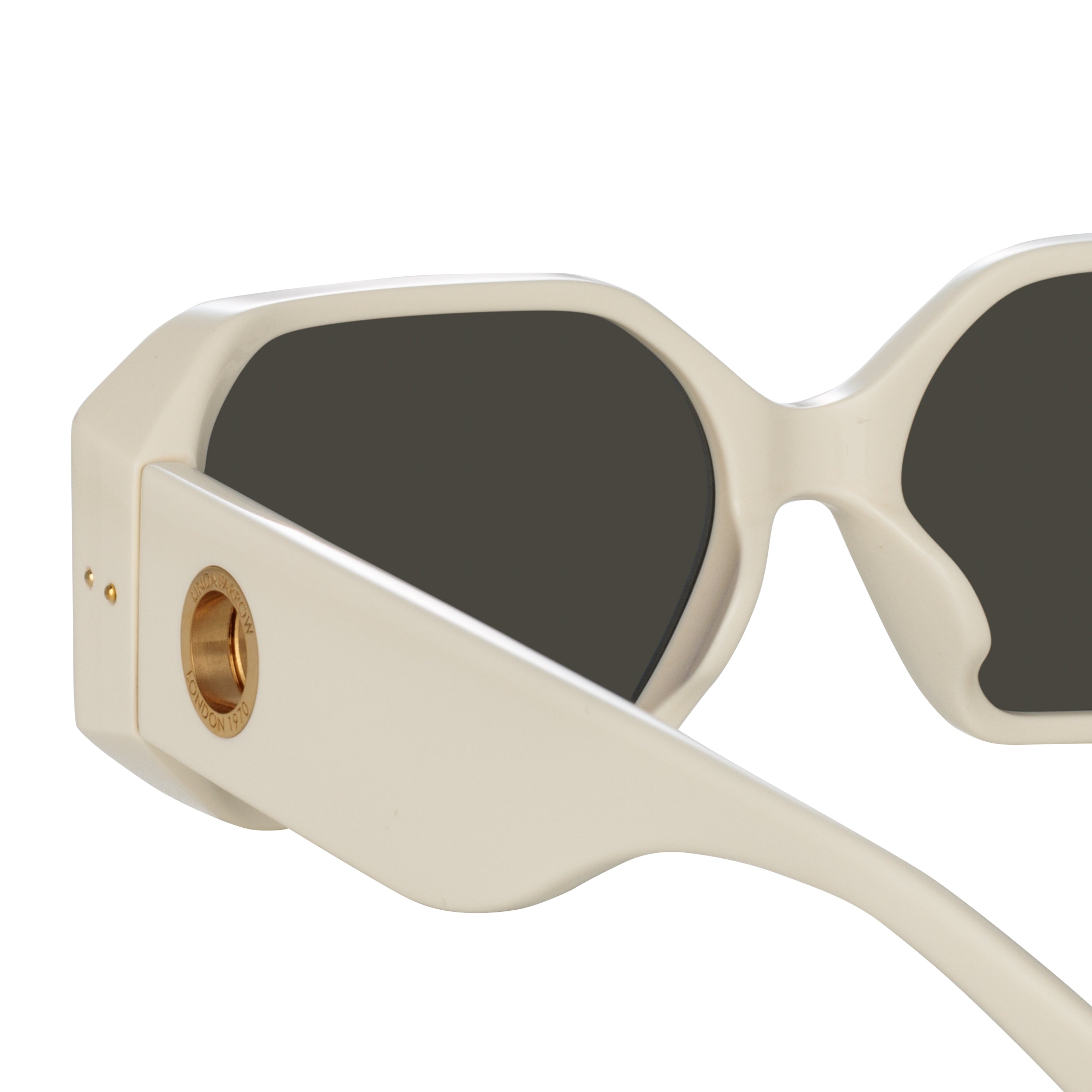 BAILEY ANGULAR SUNGLASSES IN WHITE - 5