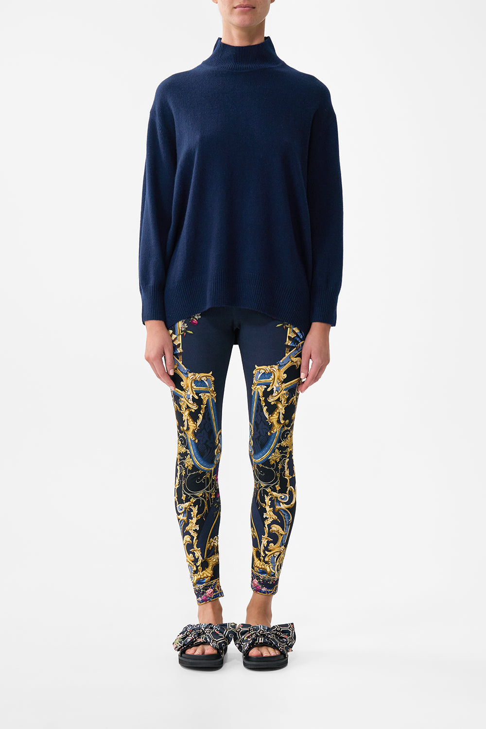 SILK BACK TURTLE NECK KNIT - 2