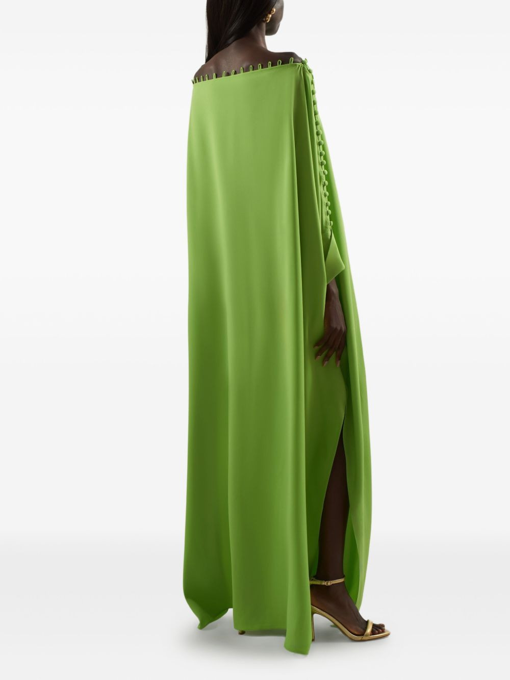 button-detailed kaftan dress - 3