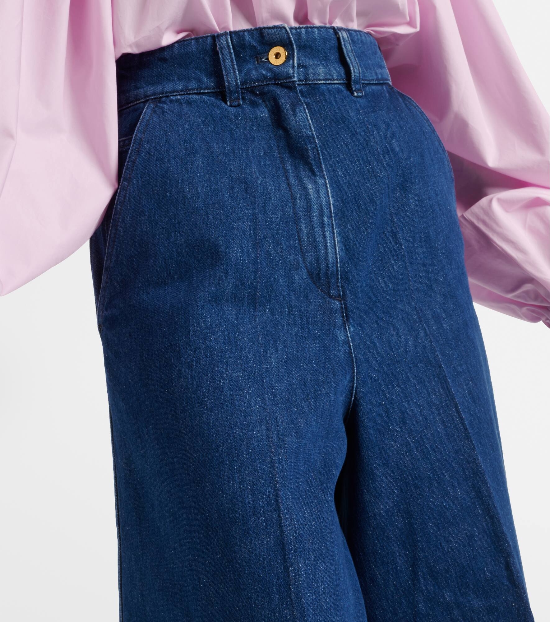 Mid-rise wide-leg jeans - 4