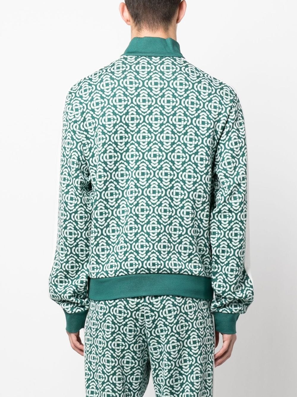 monogram-jacquard track jacket - 4
