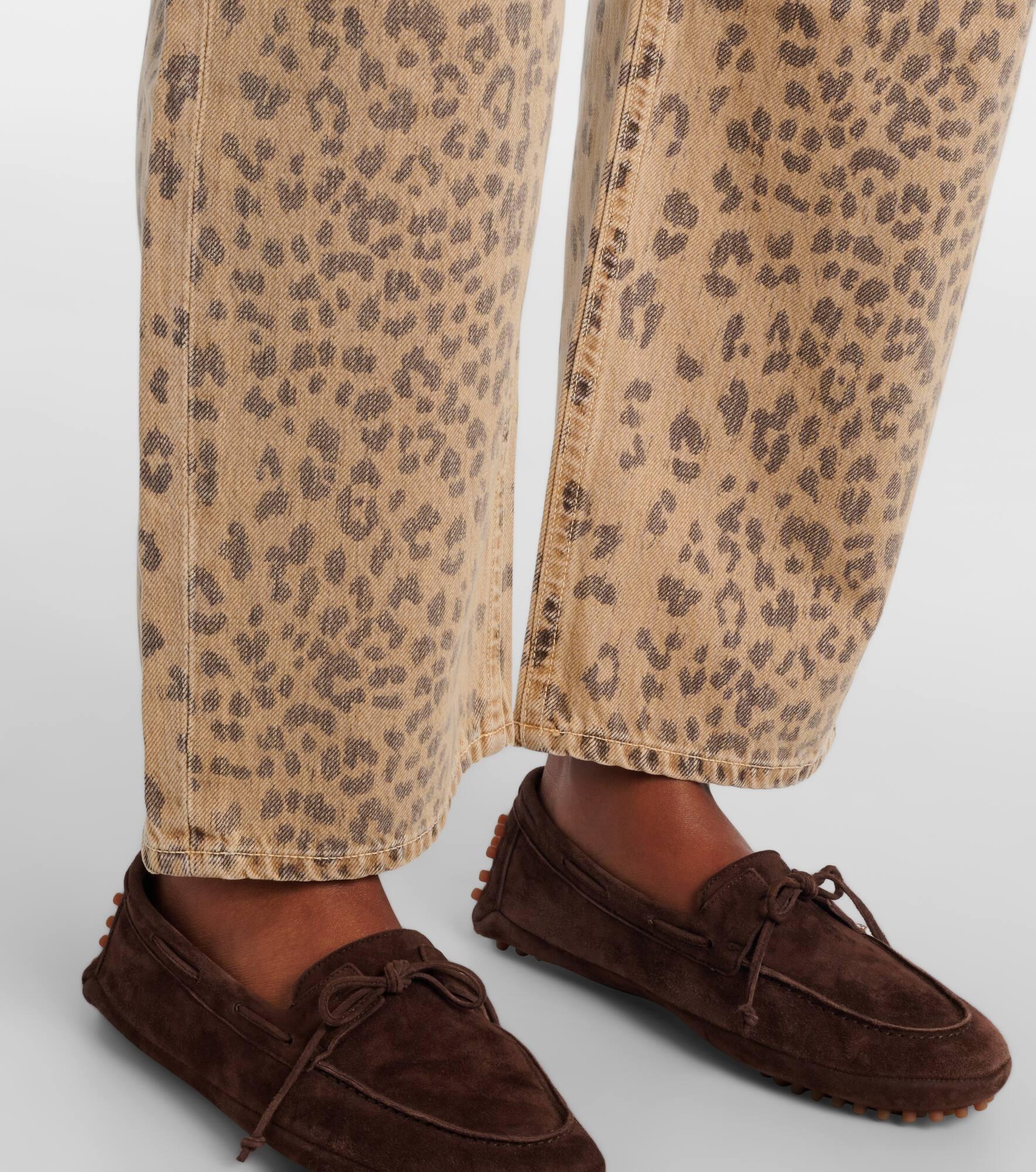 Miro leopard-print barrel-leg jeans - 5