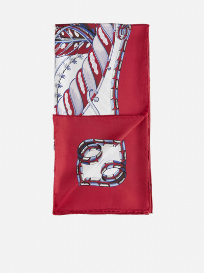 FERRAGAMO Fish print silk scarf outlook