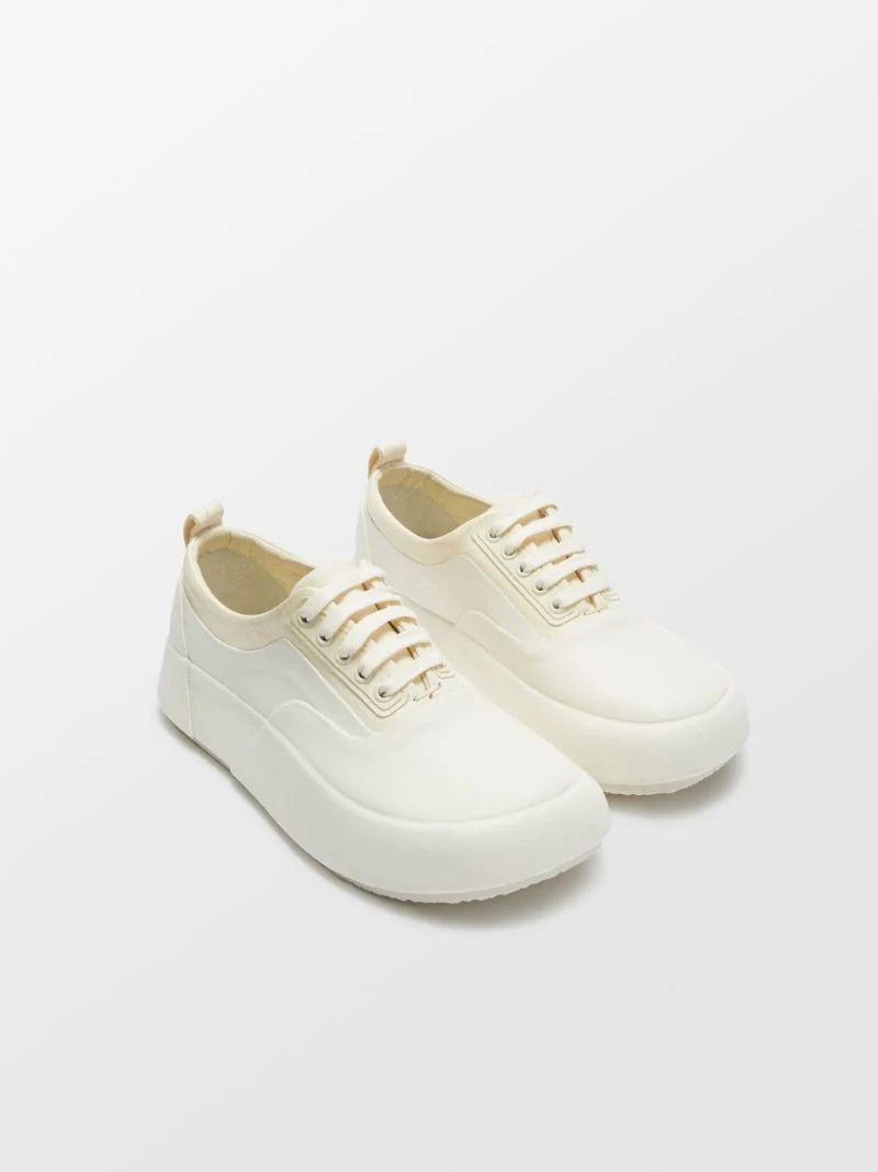 LEATHER MIX LOW TOP SNEAKER - 2