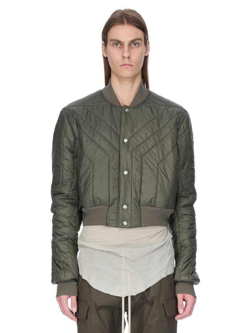 Khaki Concordians Quilted Flight Down Bomber Jacket 1