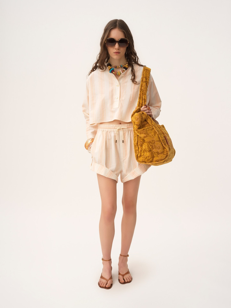 Chloé LONG-SLEEVE CROPPED TOP IN COTTON outlook